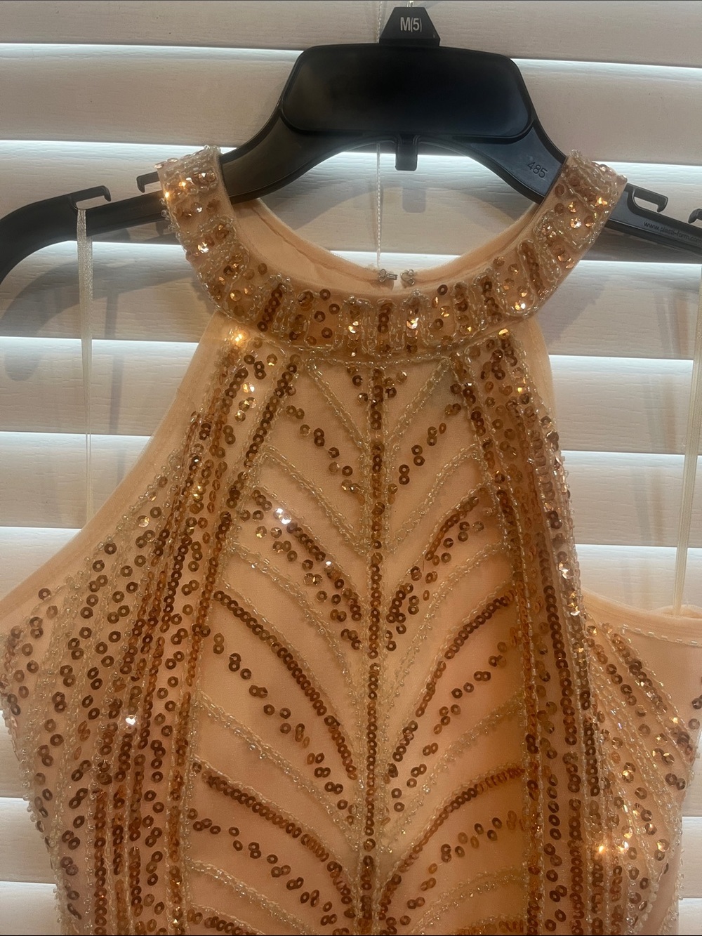 Windsor Gold Sequin High-Neck Mini Dress - Picture 4 of 7